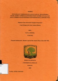 Image of Pengawasan terhadap penanggulangan pencemaran udara akibat limbah asap pembangkit listrik tenaga uap (PLTU) Ombilin oleh pemerintah daerah kota Sawahlunto