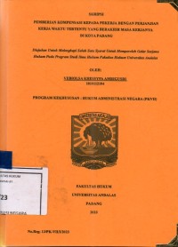 Image of Pemberian kompensasi kepada pekerja dengan perjanjian kerja waktu tertentu yang berakhir masa kerjanya di Kota Padang