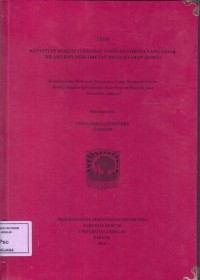 Image of Kepastian hukum terhadap jaminan Fidusia yang tidak dilakukan pencoretan pendaftaran (Roya)