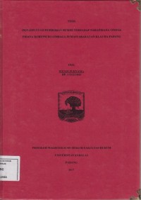 Image of Implementasi pemberian remisi terhadap Narapidana tindak pidana korupsi di lembaga pemasyarakatan klas II A Padang