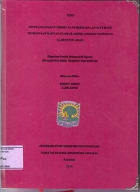 Image of Penyelamatan Pembiayaan Bermasalah Di PT. Bank Pembiayaan Rakyat Syariah Ampek Angkek Canduang Kabupaten Agam