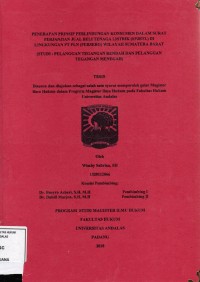 Image of Penerapan Prinsip Perlindungan Konsumen Dalam Surat Perjanjian Jual Beli Tenaga Listrik (SPJBTL) Di Lingkungan PT PLN (Persero) Wilayah Sumatera Barat (Studi : Pelanggan Rendah Dan Pelanggan Tegangan Menegah)