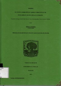 Image of Putusan perkawinan akibat cerai gugat di Pengadilan Agama Kelas 1A Padang