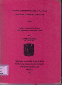 Image of Penerapan Prinsip Mengenal Nasabah Pada Bank Perkreditan Rakyat