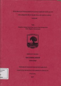 Image of Pengikatan Penjamin Gadai Saham Yang Akan Ada Dikemudian Hari Dalam Akta gadai Saham