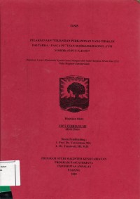 Image of Pelaksanaan Perjanjian Perkawinan Yang Tindak Di Daftarkan Pasca Putusan Mahkamah Konstitusi Nomor : 69/PUU-XIII/2015