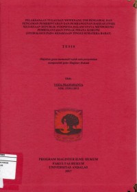 Image of Pelaksanaan Tugas Dan Wewenangan Tim Pengawal Dan Pengaman Pemerintahan Dan Pembangunan Daerah (TP4D) Kejaksaan Republik Indonesia Dalam Upaya Mendukung pemberantasan Tindak Pidana Korupsi (Studi Kasus Pada Kejaksaan Tinggi Sumatera Barat)