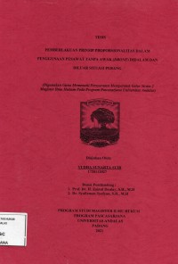 Image of Pemberlakuan Prinsip Proporsionalitas Dalam penggunaan Pesawat Tanpa Awak (Drone)
Didalam Dan Diluar Situasi perang