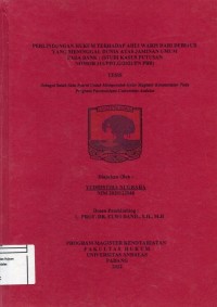 Image of Perlindungan Hukum Terhadap Ahli Waris Dari Debitur yang Meninggal Dunia Atas Jaminan Umum
Pada Bank : studi kasus putusan no 111/PDT.G/2021/PN PBR)