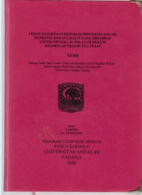 Image of peran kejaksaan Republik Indonesia Dalam eksekusi barang bukti yang di rampas untuk negara di wilayah hukum kejaksaan negeri Tua Pejat