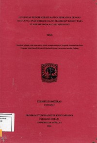 Image of Penerapan Prinsip Kehati-Hatian Berkaitan Dengan Tanggung Jawab Direksi Dalam Pemberian Kredit pada PT. BPR Mutiara Nagari Sijunjung