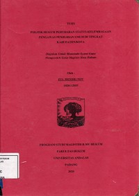 Image of Politik hukum perubahan status kelembagaan pengawas pemilu umum di tingkat Kabupaten / Kota