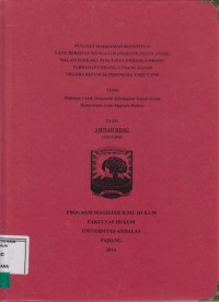 Image of Putusan Mahkamah Konstitusi yang bersifat mengatur (positive legislature)  dalam perkara pengujian undang undang terhadap undang undang dasar negara Republik Indonesia tahun 1945
