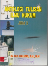 Image of Antologi tulisan ilmu hukum jilid 3
