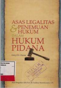 Image of Asas legalitas dan penemuan hukum dalam hukum pidana