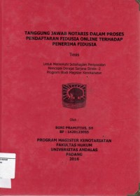 Image of Tanggung Jawab Notaris Dalam Proses Pendaftaran Fidusia Online Terhadap Penerima Fidusia