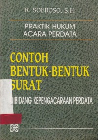 Image of Contoh bentuk bentuk surat; dibidang kepengacaraan perdata