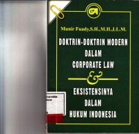 Image of Doktrin doktrin Moder dalam Corporate Law; eksistensinya dalam hukum Indonesia