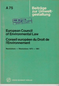 Image of Eoropean Council Of Environmental Law