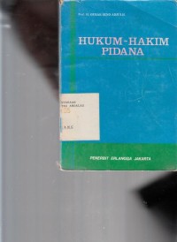 Image of Hukum Hakim Pidana
