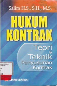 Image of Hukum Kontrak; teori & teknik penyusunan kontrak