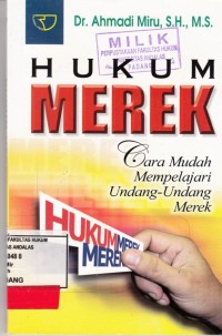 Image of Hukum Merek; Cara Mudah mempelajari undang undang merek
