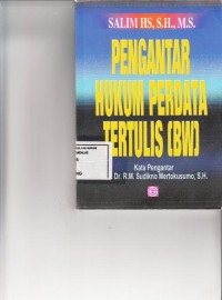 Image of Pengantar Hukum Perdata tertulis (BW)