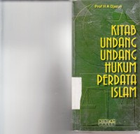 Image of Kitab undang undang Hukum Perdata Islam
