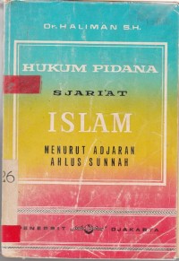 Image of Hukum Pidana Sjari`at Islam