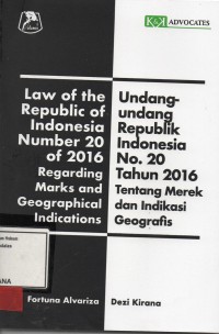 Image of Undang-Undang Republik Indonesia No. 20 Tahun 2016 Tentang Merek dan Indikasi Geografis