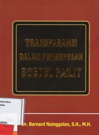 Image of Transparasi Dalam Pemberesan Boedel Pailit