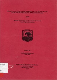 Image of Pelaksanaan Lelang Eksekusi Panitia Urusan Piutang Negara Ditinjau dari Aspek Hukum Administrasi Negara
