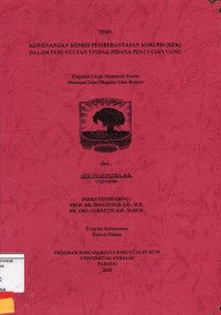 Image of Kewenangan komisi Pemberantasan Korupsi (KPK) Dalam Penuntutan Tindak Pidana Pencucian Uang