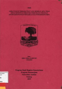 Image of Akibat Hukum Terhadap PPAT yag membuat Akta Tidak Sesuai ketentuan Peraturan Perundang-Undangan (Studi kasus putusan pengadilan No.137/PID.B/2016/PN.PBR)