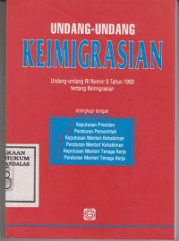 Image of Undang-Undang Keimigrasian
