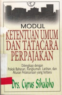 Image of Modul Ketentuan Umum dan Tata acara Perpajakan