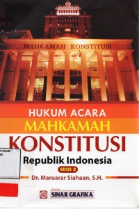 Image of Hukum Acara Mahkamah Konstitusi Republik Indonesia