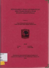 Image of Pengesahan Surat Keterangan Ahli Waris Oleh Lurah Di Kota Bukittinggi