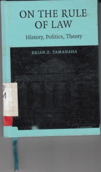 Image of On The Rule Of Law History, Politics, Theory