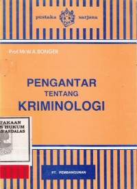 Image of Pengantar Tentang Kriminologi
