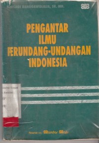 Image of Pengantar ilmu perundang undangan Indonesia