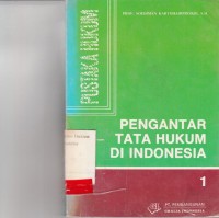 Image of Pengantar Tata Hukum di Indonesia