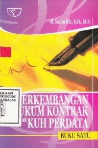 Image of Perkembangan Hukum Kontrak Di Luar KUH Perdata buku satu