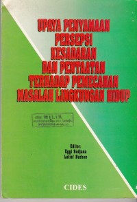 Image of Upaya Persepsi Kesadaran Dan Pentaatan Terhadap Pemecahan Masalah Lingkungan hidup