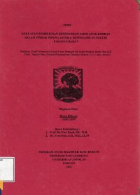 Image of Kekuatan pembuktian keterangan saksi anak korban dalam tindak pidanan asusila di Pengadilan negeri Pasaman Barat