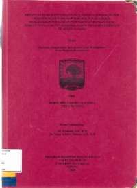 Image of Kepastian Hukum penyediaan jasa pekerja sebagai wujud perlindungan terhadap hak hak tenaga kerja berdasarkan peraturan perundang undangan yang terkait dengan ketenagaakerjaan dan implementasinya di PT. Semen Padang
