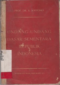 Image of Undang- Undang Dasar Sementara Republik Indonesia