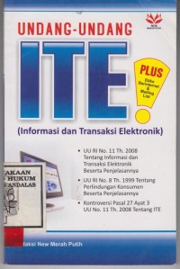 Image of Undang undang ITE (Informasi dan Transaksi elektronik)
