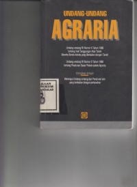 Image of Undang-Undang Agraria