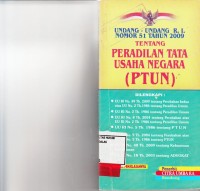 Image of Undang undang RI Nomor 51 Tahun 2009; tentang peradilan Tata Usaha Negara